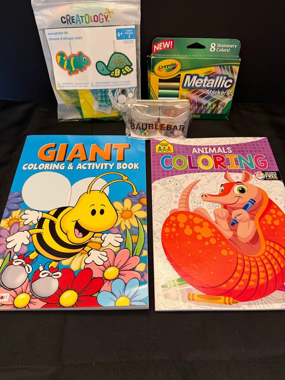 Kids Arts and Crafts Activity Bundle Crayola Markers, Suncatcher, BaubleBar